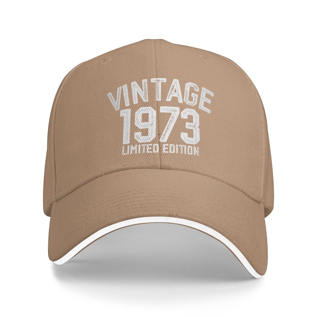 Summer Vintage 1973 Limited 50 years Old 50th Birthday Baseball Cap   Cute Sun Trucker Hat Couple Women Breathable Snapback Cap