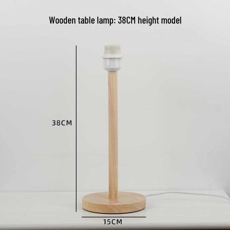Nordic Woodcraft E27 Table Lamp Holder – LED Bedside Lamp Fixture Accessory.