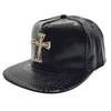 European and American new crocodile pattern PU leather baseball cap male trend hip hop skull flat brim hat street men and women