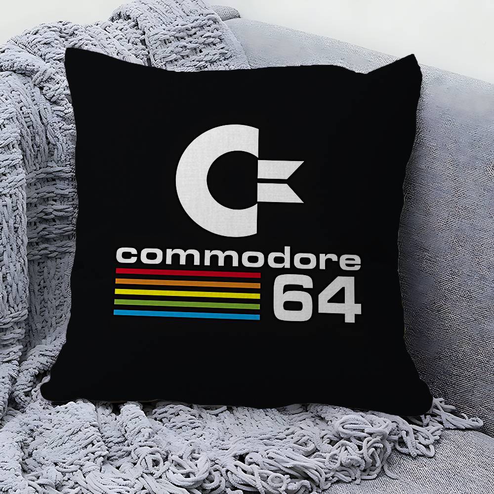 C-CommodoreS LOGO Pillow Gift Home Office Decoration Bedroom Sofa Car Cushion Cover Case 45x45