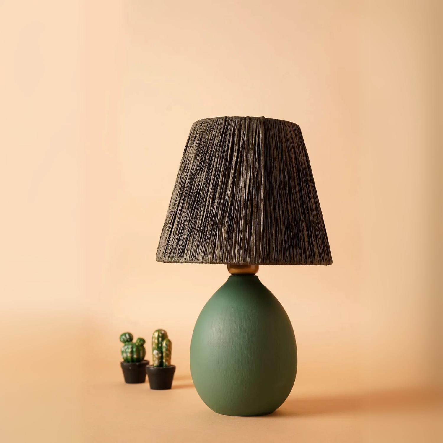 

Rond Handmade Ceramic Lampshade Water Green-Grey 37 cm сірий колір/зелений