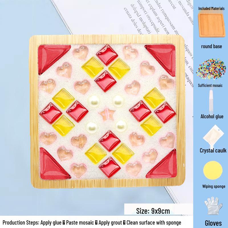 DIY Mosaic Coaster Craft Kit for Kids - Patchwork Creative Art