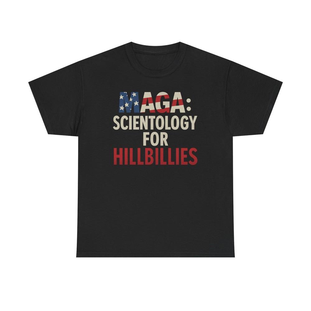 Gavin Newsom Maga: Scientology for Hillbillies cotton short sleeve Tee T-Shirt Unisex T-Shirt XXXXL