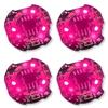 Set of 4 Small Rotating and Flashing LED Powered by Button Cell Batteries Wireless Magnetic Switch for Plastic and Figures Lights, (CR1632