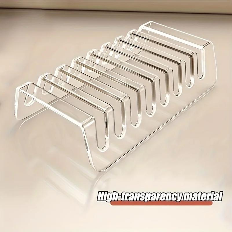 6/8 Cells Multi-device Tablet, Electronic Storage Box, Desktop Phone Charging Storage Rack, Stand, Acrylic, Easy To Organize