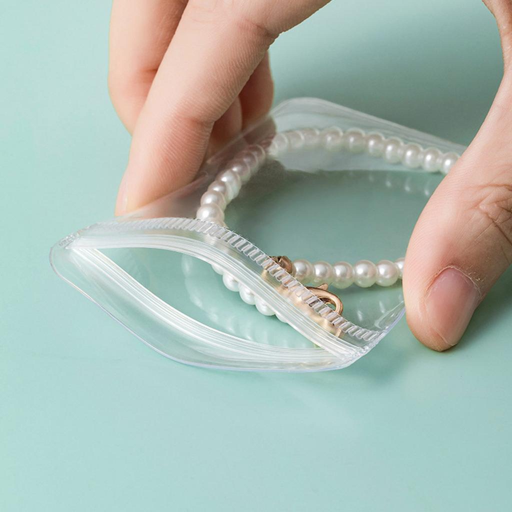 Jewelry storage album, transparent PVC storage book, earring, necklace, bracelet, ring storage bag, anti-oxidation jewelry bag
