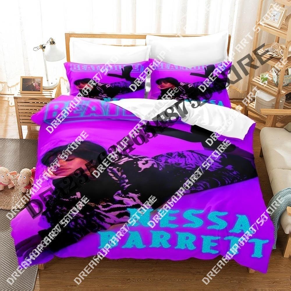 3D Print Nessa Barrett Singer Bedding Set Twin Queen King Full Size Duvet Cover Pillowcase Bed boys girls Adult