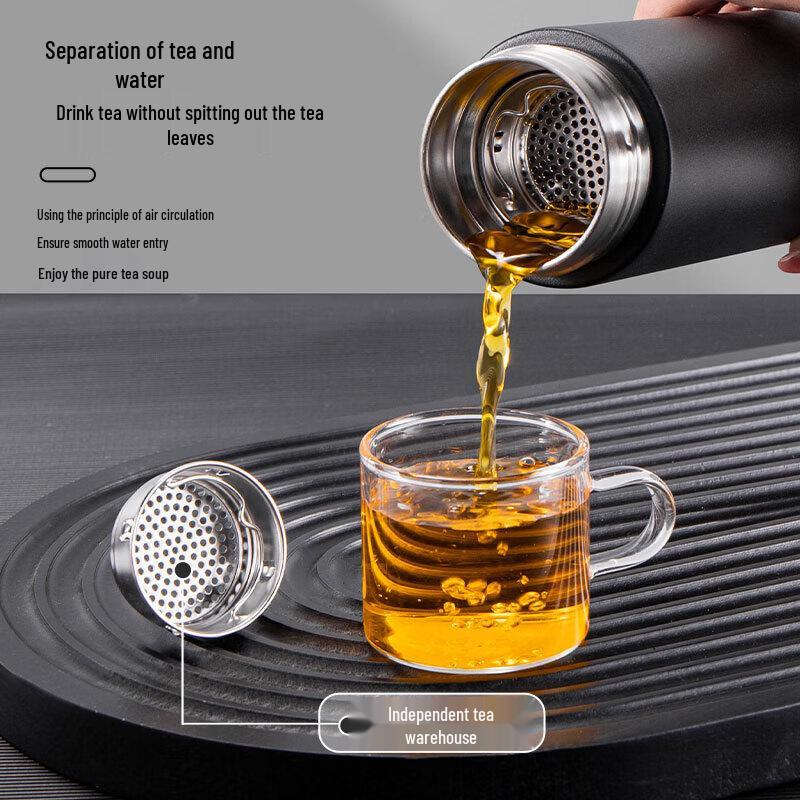 Cille Portable Stainless Steel Thermos Tea Infuser Bottle