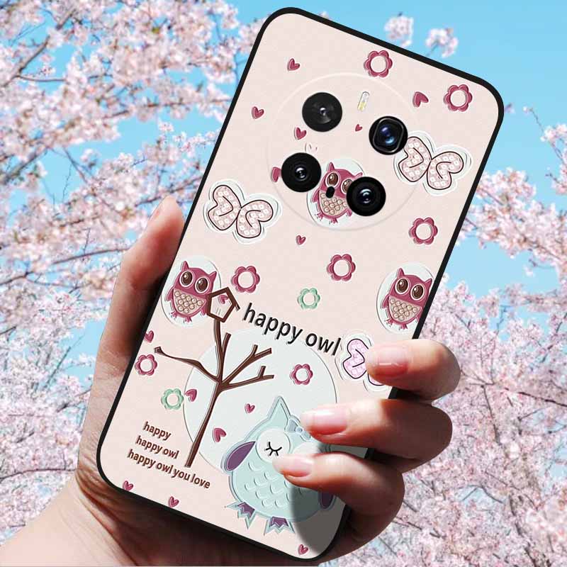 For Honor Magic7 Pro / Magic7 5G Cases 3D Relief Flower Emboss Soft Silicone For Magic7 Pro Magic 7 3D Cartoon Back Cover Cases