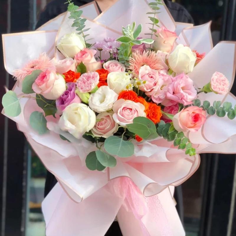 4cm 25 Yards Satin Ribbon Roll Handmade Gift Packaging Ribbon Flower Making Bouquet Packaging Bow Craft Party Decoration DIY