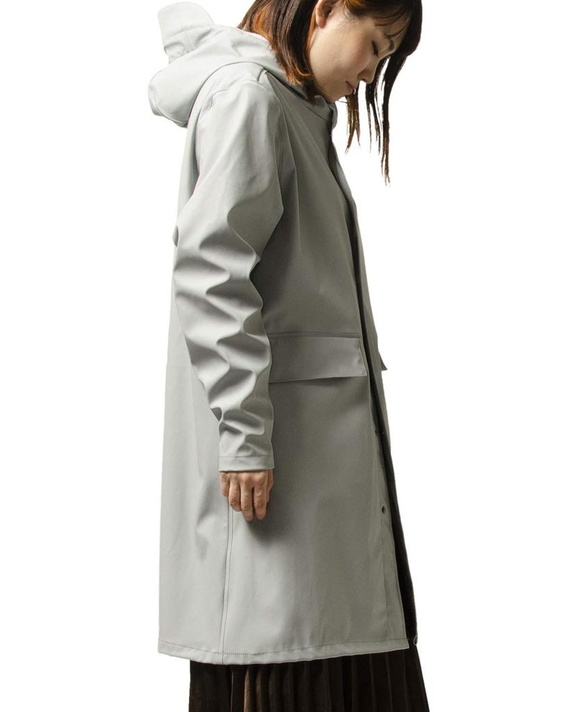 Mac Raincoat Tricot Bonded Size M (Water Resistance 10,000mmH2O), Button-Adjustable Cuffs, Drawcord-Adjustable Hood, Lining, Gray,