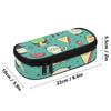 Pen Case Secure Zipper Large Capacity Scratch Resistant Polyester with Mesh Pocket Removable Divider and Pen Slots for Boys Girls