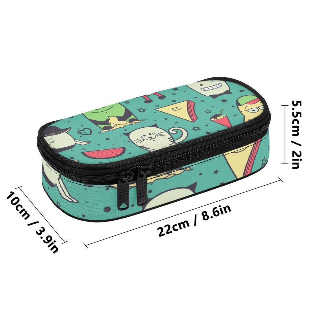 Pen Case Secure Zipper Large Capacity Scratch Resistant Polyester with Mesh Pocket Removable Divider and Pen Slots for Boys Girls