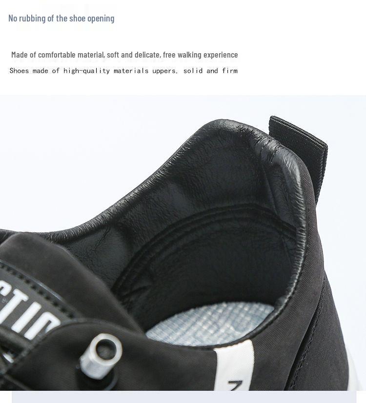 Men's Summer Breathable Canvas Sneakers, Korean Style Thick Sole Sports Shoes