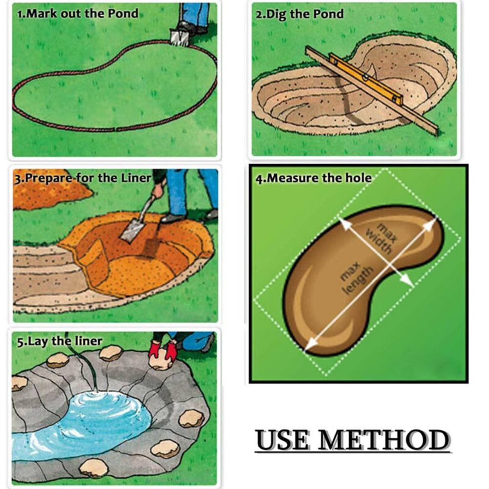 Waterproof Black Liner Film Fish Pond Liner HDPE Membrane Reinforced Gardens Pools Landscaping