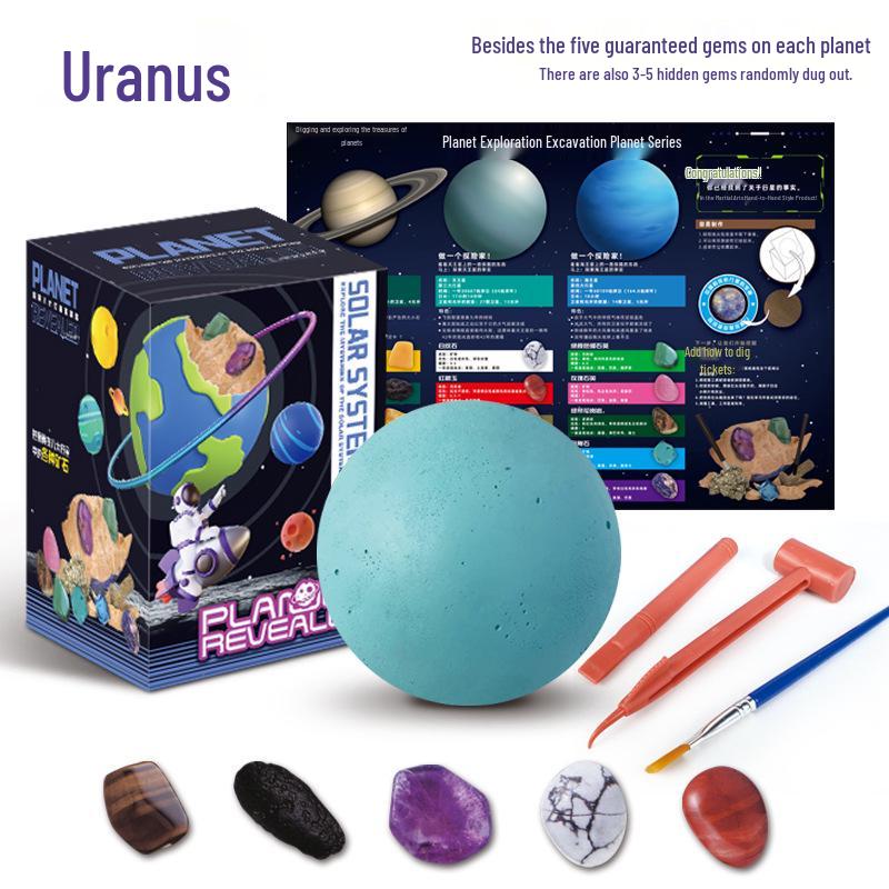 Planet Gem Archaeological Excavation Toy - Educational Treasure Hunt for Kids