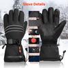 Unisex Fleece Heated Gloves for Men Women Cold Weather 3 Temperature Adjustable Cordless