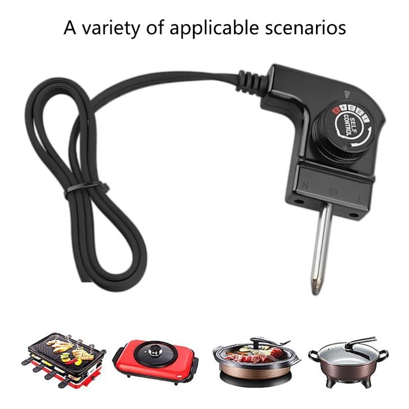 Evler için Kullanışlı Güç Kablosu Mutfak Kullanımı Sıcaklık Ayarı ve Alev Geciktirici Koruma Sunan Pişirme