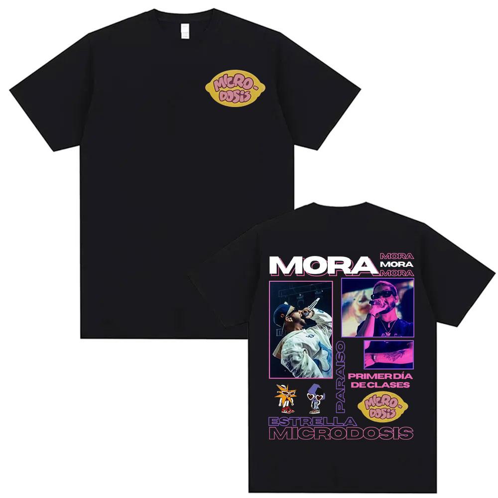 Rapper Mora Album Tour 2025 Graphic Tshirt Men Women High Street Vintage Oversized Tshirts Fashion Hip Hop Cotton T Shirt