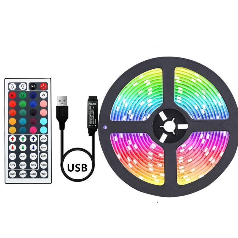 2835 RGB LED Strip Set with Bluetooth & 24-Key Remote, 5V USB