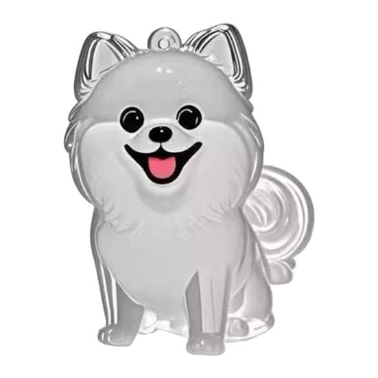 Pet Hair Collector Keychain Transparent Souvenir Capsule Waterproof Design Dog Hair Memorial Keychain