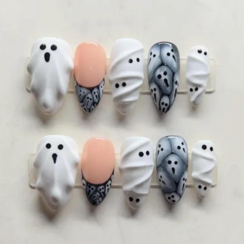 Halloween 3D Scary Almond-Shaped Funny Nails Collection