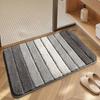 Plush Bath Mat Absorbent Non-Slip Floor Rug Bathroom Entrance Quick Dry Chenille Carpet Korean Style Home Decor