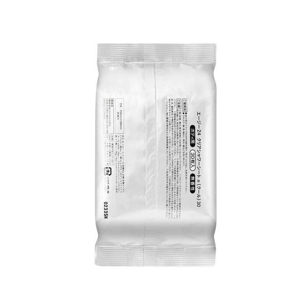 Ag DEO24 Clear Shower Sheet Cool Type, Scent Free, 30 Sheets