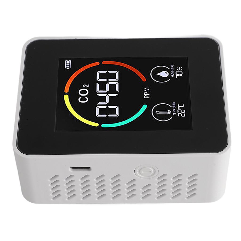 Air Quality Detector 3 In 1 Portable Large Color Display Accurate CO2 Temperature Humidity Tester