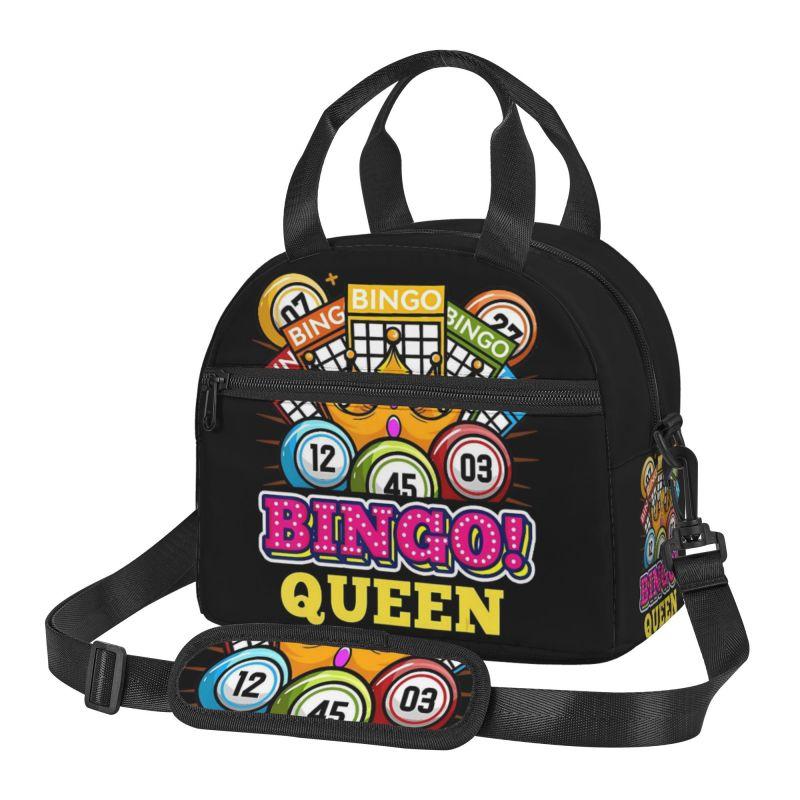 Custom Best Play Bingo Game for Bingo Players Insulated Lunch Bag Reusable Thermal Leakproof Bento Bags with Shoulder Strap