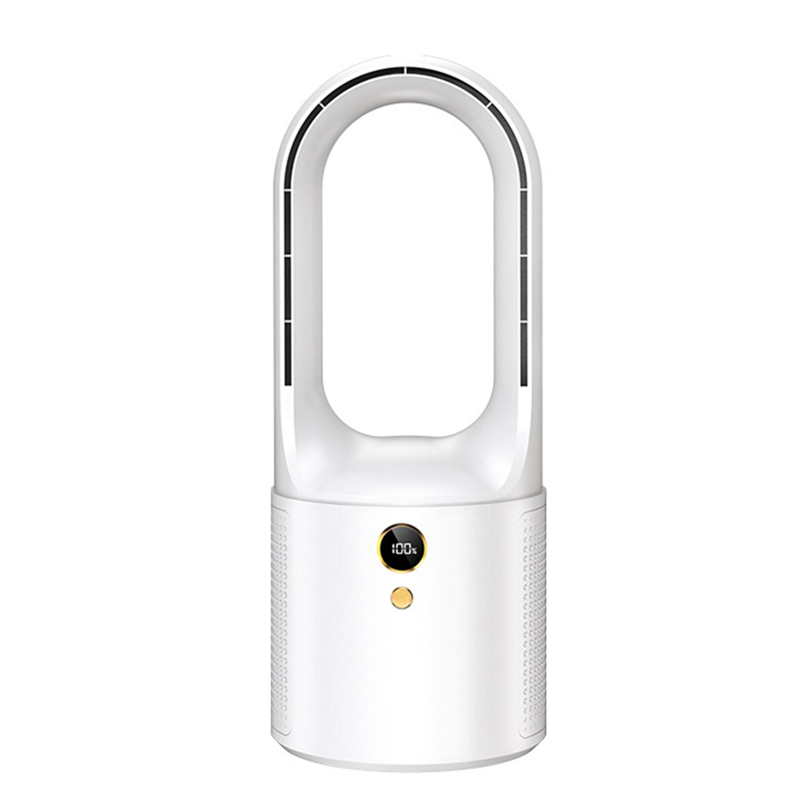 

Настольный безлопастной вентилятор, настольный безлопастной вентилятор, портативный кондиционер, USB, 6-скоростной вентилятор для охлаждения воздуха, пластиковый материал для спальни белый