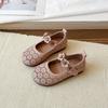 Neue Frühling Sommer Neue Mädchen PU Leder Schuhe Mädchen Baby Hohl Atmungsaktiv Schleife Blume Sandalen Weiche Sohle Loafer Größe 21-30