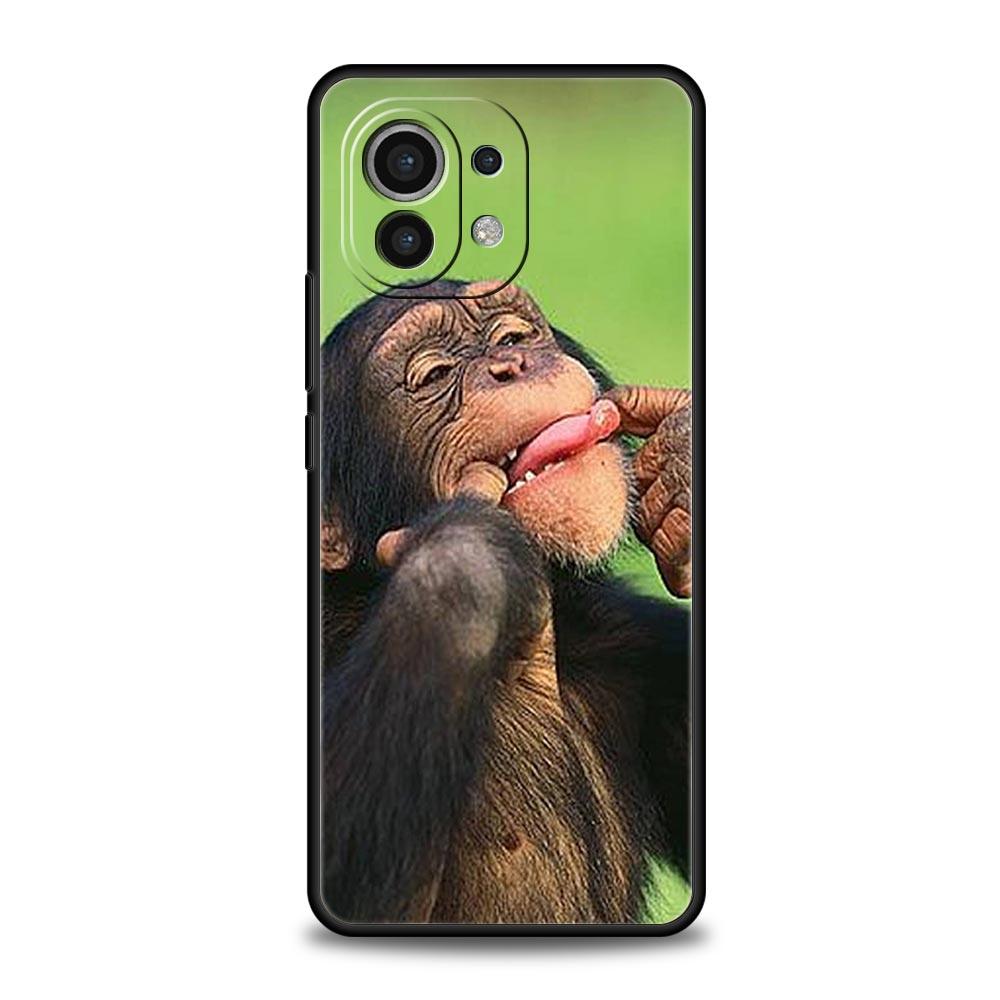 Phone Case For Xiaomi Mi 15 14 13 12 11 Lite 14T 13T 12T 11T Pro Poco X7 X6 X5 X3 Pro F6 F5 F4 Cover Cute Funny Monkey