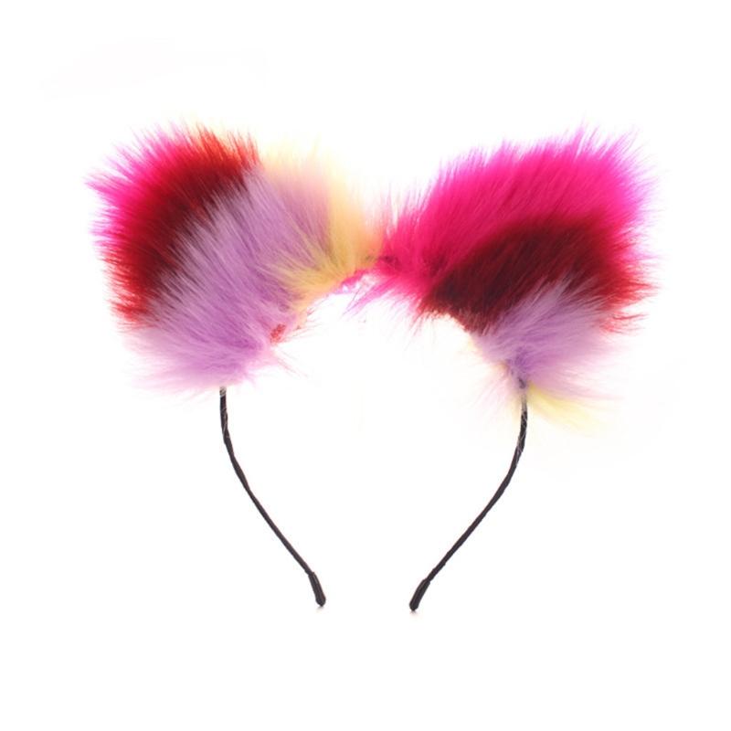 3 Pcs Multi-Size Butt Plug with Faux Fo-x Tail, Plush Ear Hair Clip and Collar for Role Play Costume Prop Drop