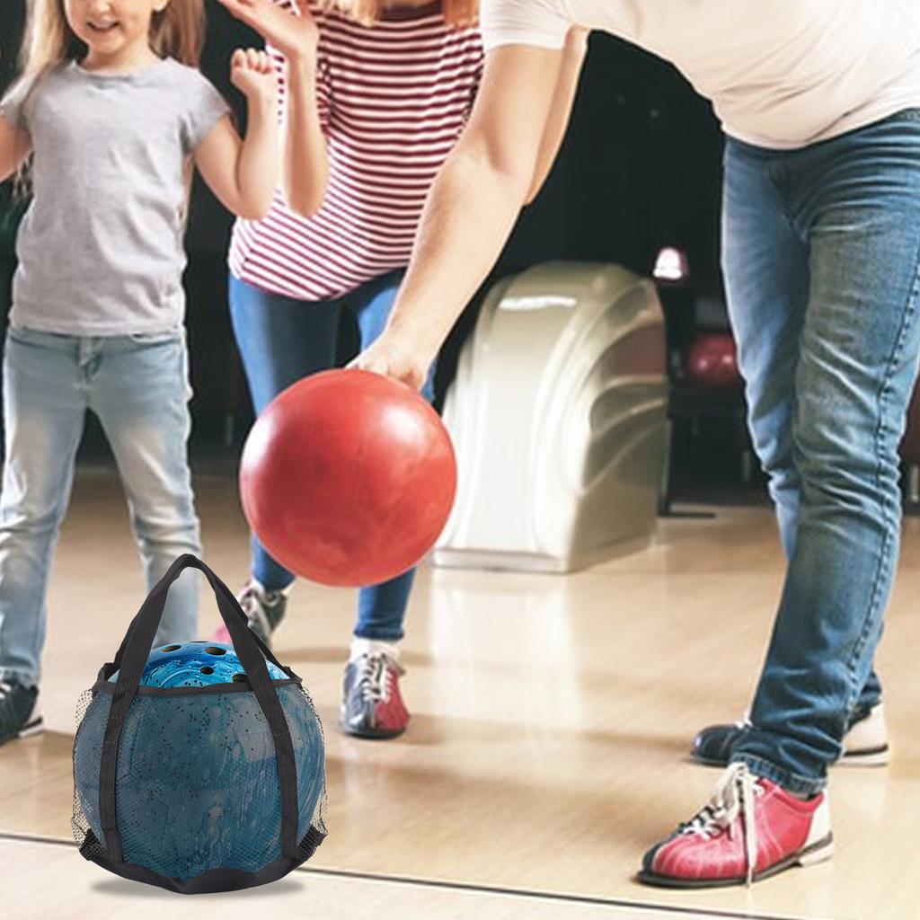Single Bowling Bag Mesh Sports Bag Bowling Ball Tote Bag Bowling Ball Carrier Bag
