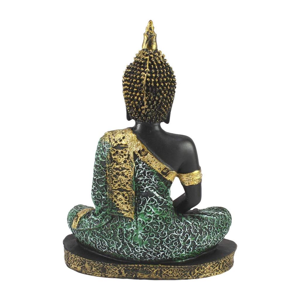 Statua di Buddha (6 cm x 15 cm x 24 cm, Verde)