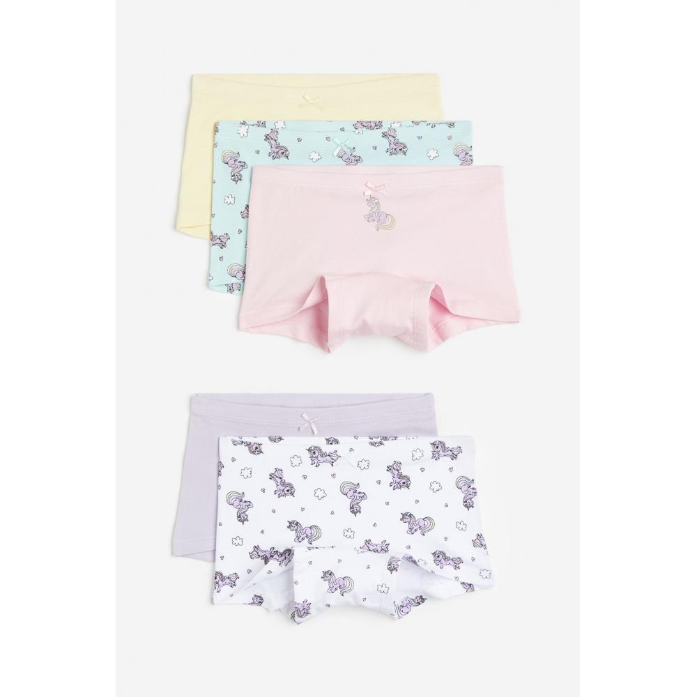 

H M 5 pack boxer brief light turquoise unicorn