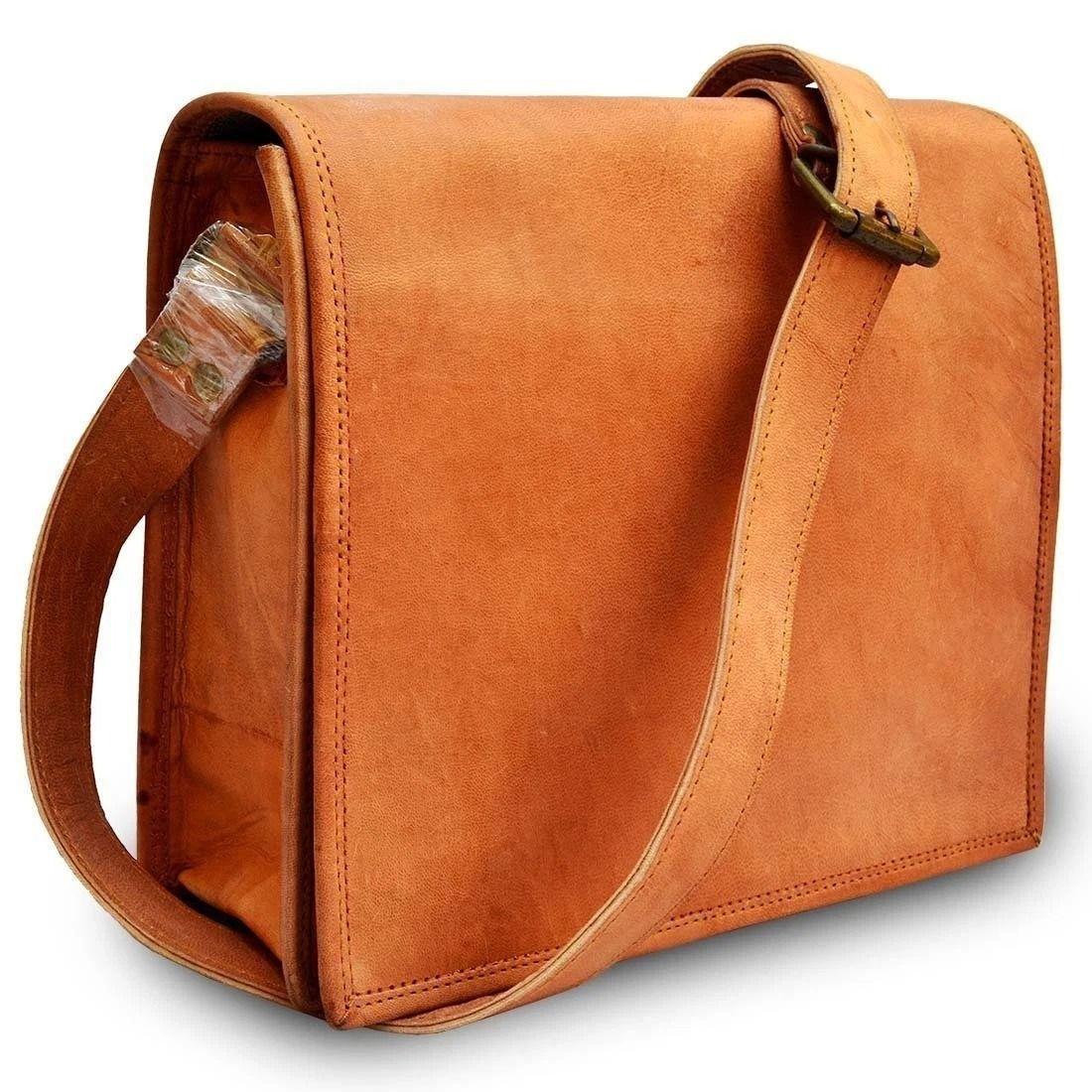 

Men s And women s Genuine Vintage Leather Satchel Messenger Laptop Briefcase Bag 18 x 14 x 6 in