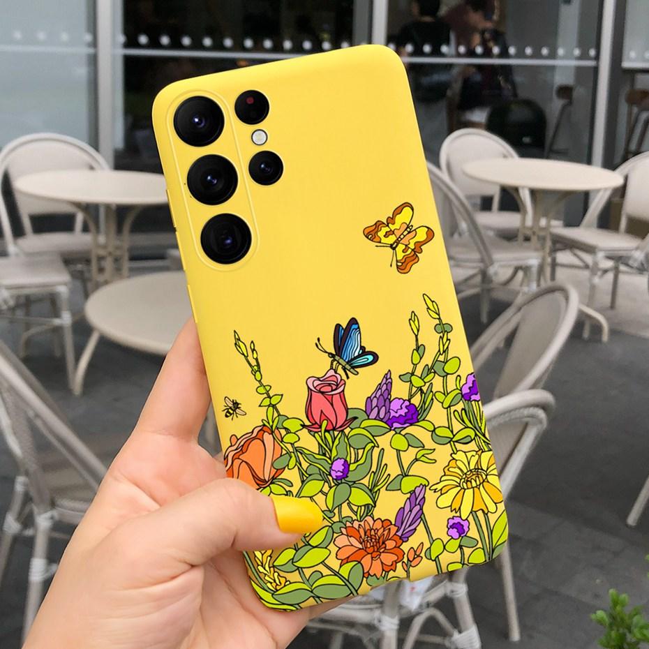 Silicone Case For Samsung S23 Ultra 5G Phone Cases Lovely Printing Soft TPU Cover For Samsung Galaxy S23 S 23 Plus S23+ Coque