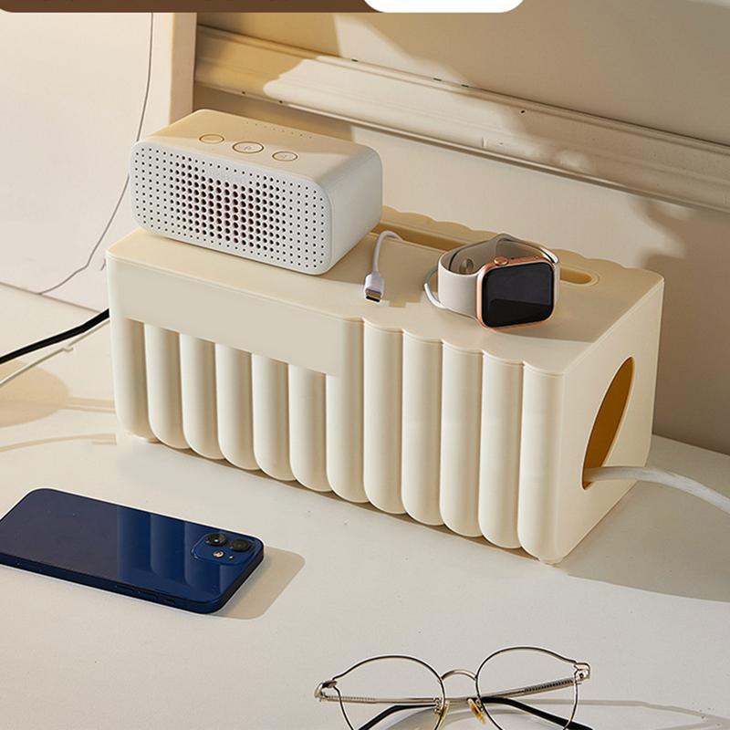 Desk Cable Management Save Space Storage Box Router Box Hider For TV Wires Computer Router Living Room Bedroom Desk Shelf Table