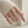 VENTFILLE 925 Sterling Silver Retro Double layer Twisted Pattern Ring For Women Ins Versatile Party Gift Jewelry New Trendy
