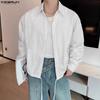 Men Stand Neck Long Sleeve Buttons Up Loose Shirts Casual Tops