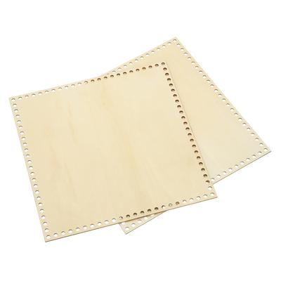 PATIKIL 12 X 12 Inch Crochet Basket 2 Basket Square Wooden Base Bag Making Knitting Crochet Shoulder Purse Craft Bases, Pieces, Bottoms, Shaper,