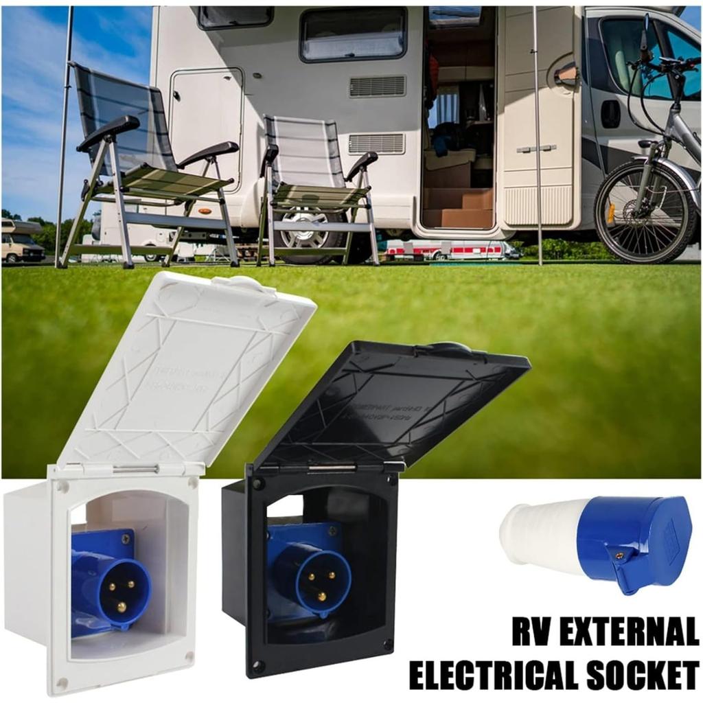 SSZY 16/32A External Flush Hook Up Power Outlet Trailer Flush Entry Socket Automotive Accessories