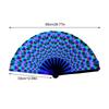 Farbverlauf Bunt Reflektierend Faltbarer Fächer Magischer Weicher Faserstoff Fächer 33cm Groß Kung Fu Fächer Fotografie Requisiten Tanzparty Fächer