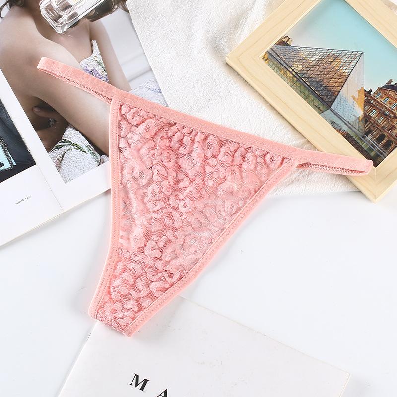 

Женские кружевные сетчатые легкие трусики, летние сексуальные удобные дышащие женские стринги M розовый