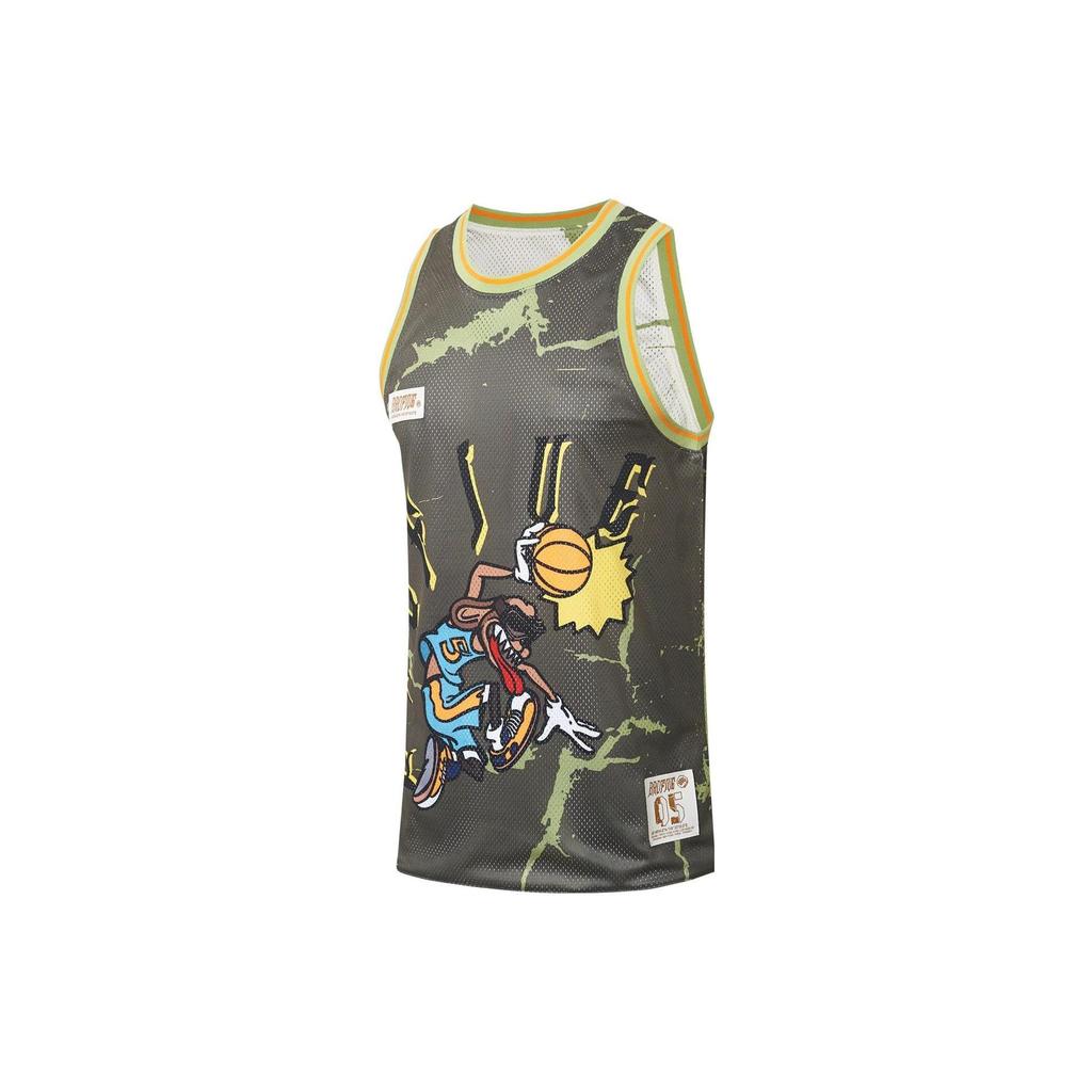 Li Ning Badfive Basketball Jersey Unisex Gray Green AAYS469-1