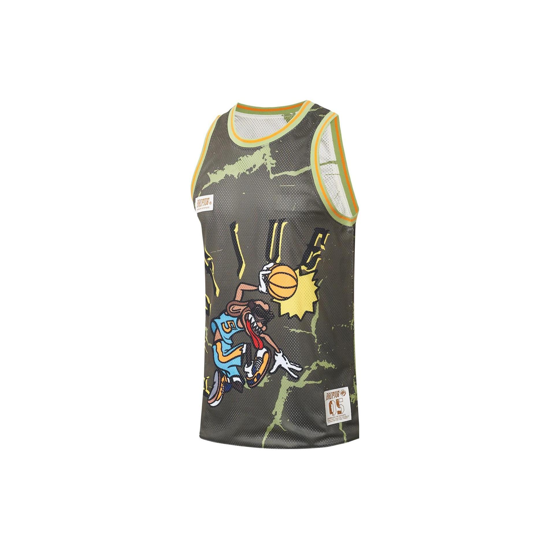 Баскетбольная майка Li Ning Badfive Унисекс Серо-зеленая AAYS469-1 XL