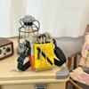 Schoolbag mountain style INS fresh series nylon drawstring crossbody bag couple outdoor hiking camping hands-free water bottle bag