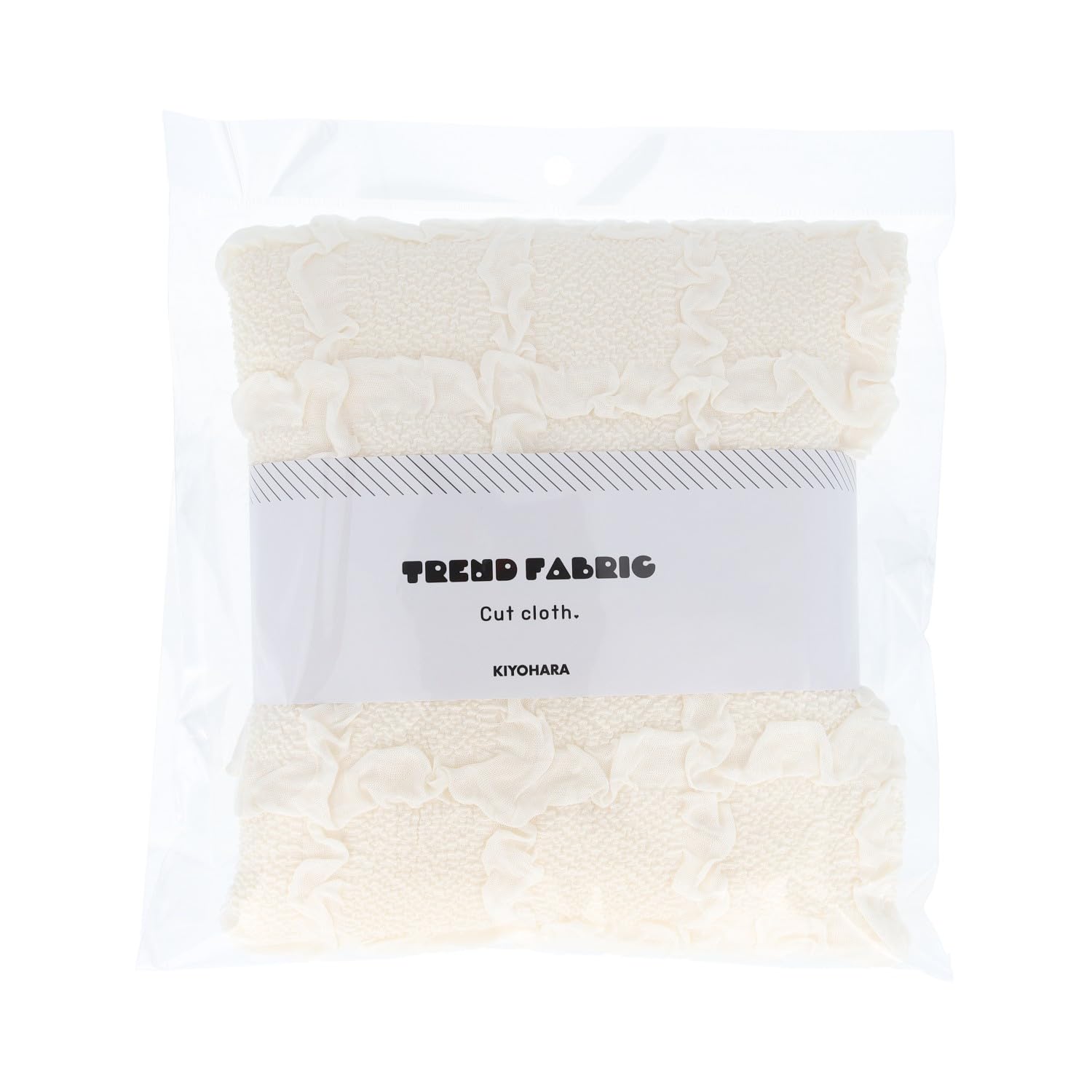 

KIYOHARA Трендовая ткань с тисненым узором в клетку, ширина 115 см, отрез 50 см, OW Молочно-белый, TF-76C